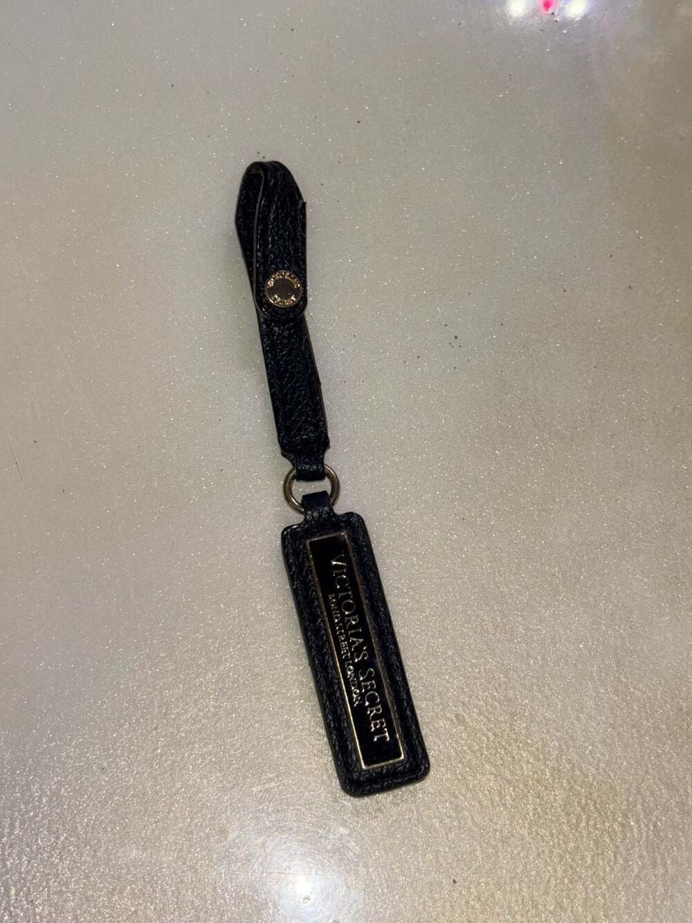 NWOT Victoria's Secret Branded Logo Faux Leather Charm *FREE US SHIP*
